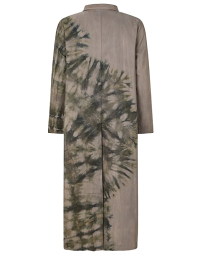 Rabens Saloner - Celine Lava Long Frakke - Grey Green Combo